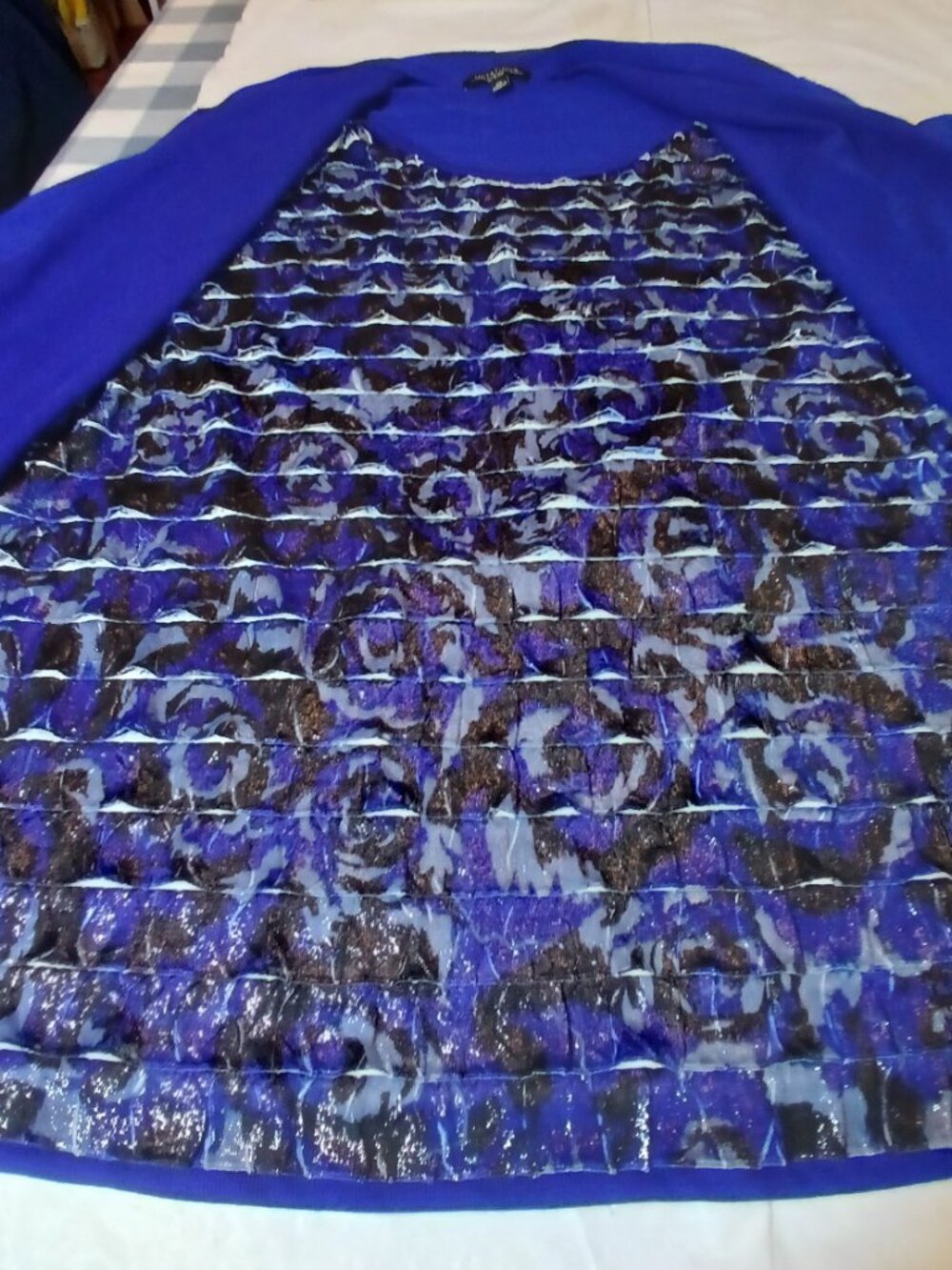 Notations Women’s Blue Top/Ruffled Tank Combo Size 2 X